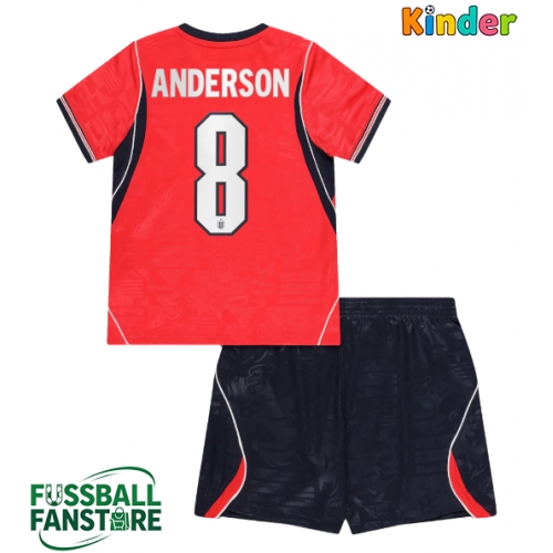 England Elliot Anderson #8 Replik Auswärtstrikot Kinder WM 2026 Kurzarm (+ Kurze Hosen)